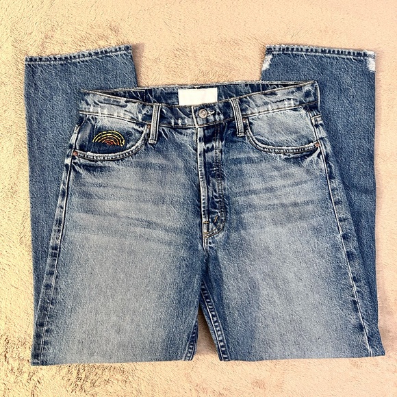 MOTHER Superior The Tomcat Ankle Jeans Take Me Even Higher Excellent Condition - Picture 2 of 10